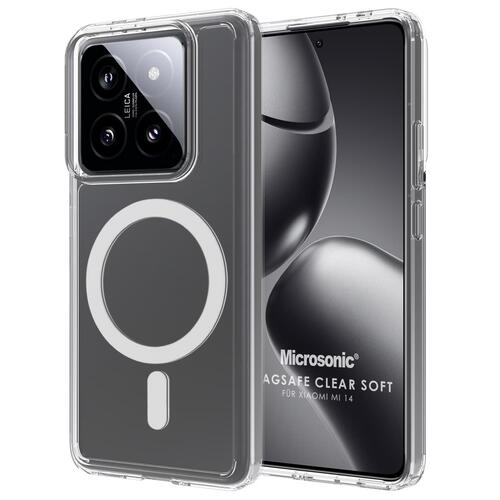 Microsonic Xiaomi Mi 14 Kılıf MagSafe Clear Sararmaz Şeffaf