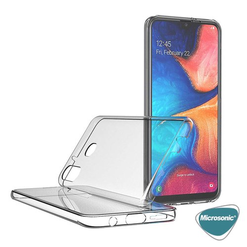 Microsonic Samsung Galaxy M10s Kılıf 6 tarafı tam full koruma 360 Clear Soft Şeffaf