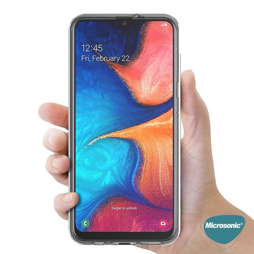 Microsonic Samsung Galaxy M10s Kılıf 6 tarafı tam full koruma 360 Clear Soft Şeffaf