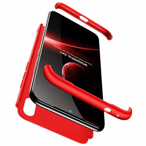 Microsonic Xiaomi Redmi Note 7 Pro Kılıf Double Dip 360 Protective Kırmızı