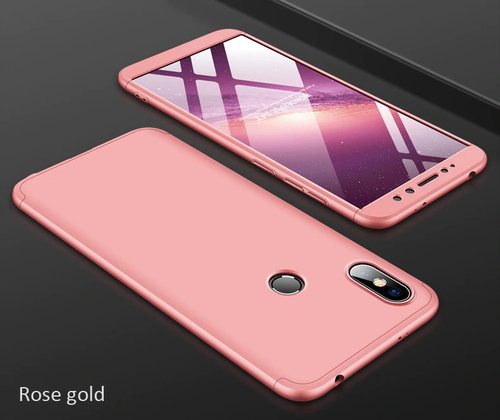 Microsonic Xiaomi Redmi S2 Kılıf Double Dip 360 Protective Rose Gold