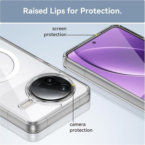 Microsonic Xiaomi Poco F7 Pro Kılıf MagSafe Clear Sararmaz Şeffaf
