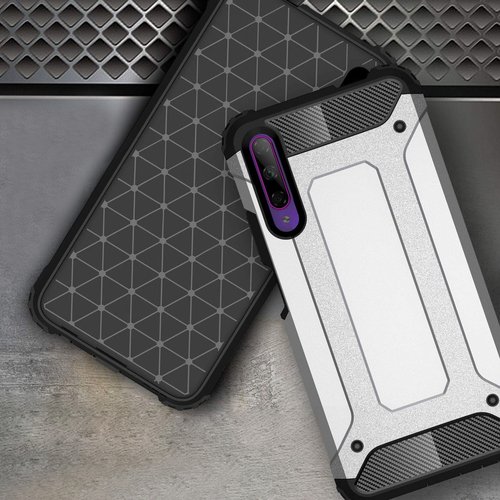 Microsonic Huawei P Smart Pro Kılıf Rugged Armor Gümüş