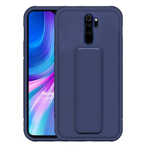 Microsonic Xiaomi Redmi Note 8 Pro Kılıf Hand Strap Lacivert