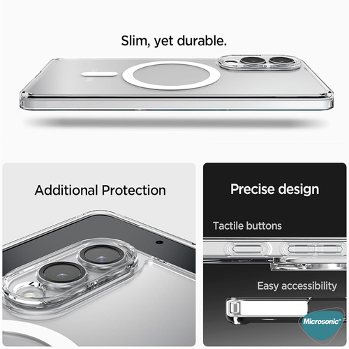 Microsonic Samsung Galaxy A16 Kılıf MagSafe Clear Sararmaz Şeffaf