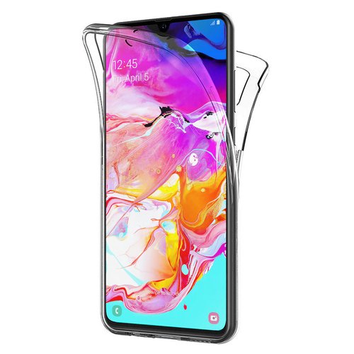 Microsonic Samsung Galaxy A70 Kılıf 6 tarafı tam full koruma 360 Clear Soft Şeffaf