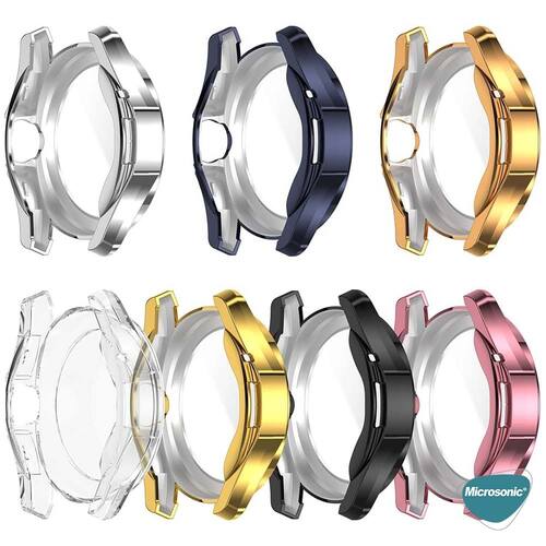 Microsonic Xiaomi Watch S4 Kılıf 360 Full Round Soft Silicone Gümüş