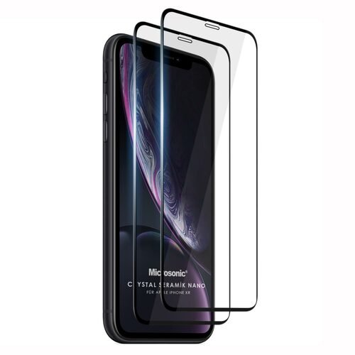 Microsonic Apple iPhone XR Crystal Seramik Nano Ekran Koruyucu Siyah (2 Adet)