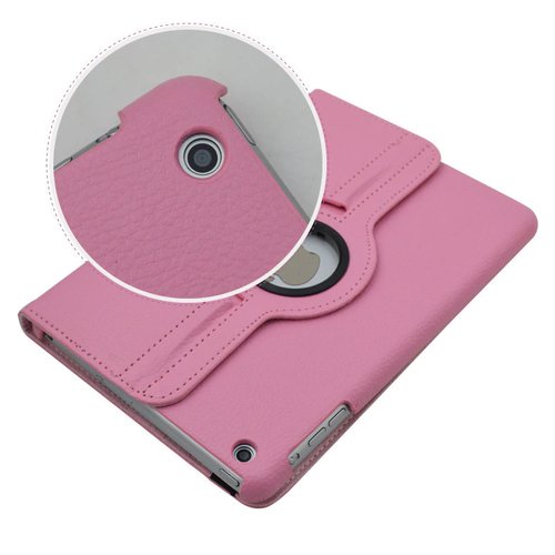 Microsonic Apple iPad 9.7 2018 (A1893-A1954) Kılıf 360 Dönerli Stand Deri Pembe