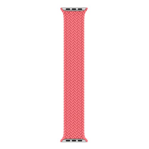 Microsonic Apple Watch Series 9 45mm Kordon, (Large Size, 160mm) Braided Solo Loop Band Pembe