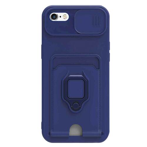 Microsonic Apple iPhone 6 Plus Kılıf Multifunction Silicone Lacivert