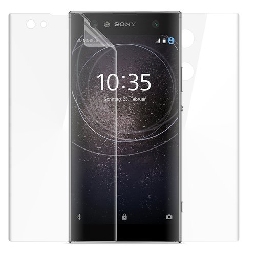 Microsonic Sony Xperia XA2 Ultra Ön + Arka Kavisler Dahil Tam Ekran Kaplayıcı Film