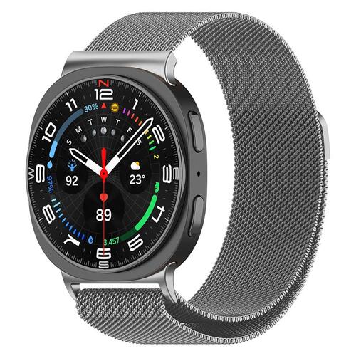 Microsonic Samsung Galaxy Watch 8 Classic 46mm Milanese Loop Kordon Koyu Gri