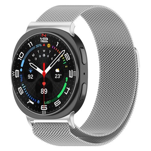 Microsonic Samsung Galaxy Watch 8 Classic 46mm Milanese Loop Kordon Gümüş