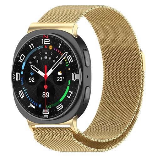 Microsonic Samsung Galaxy Watch 8 Classic 46mm Milanese Loop Kordon Gold