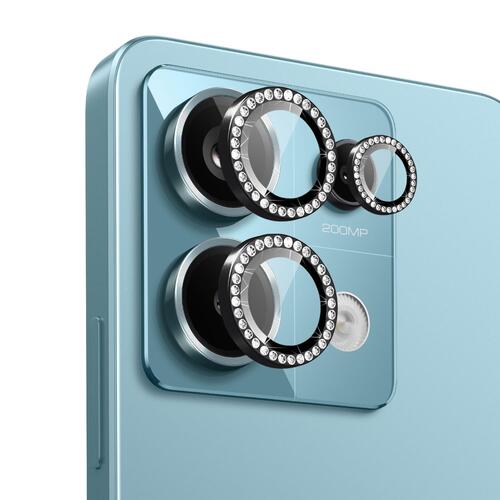Microsonic Xiaomi Redmi Note 13 5G Tekli Diamond Taşlı Kamera Koruma Camı Siyah