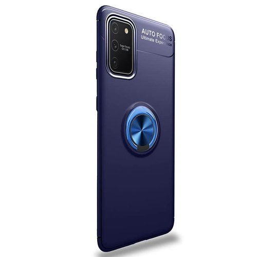 Microsonic Samsung Galaxy A91 Kılıf Kickstand Ring Holder Lacivert