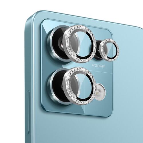 Microsonic Xiaomi Redmi Note 13 5G Tekli Diamond Taşlı Kamera Koruma Camı Gümüş