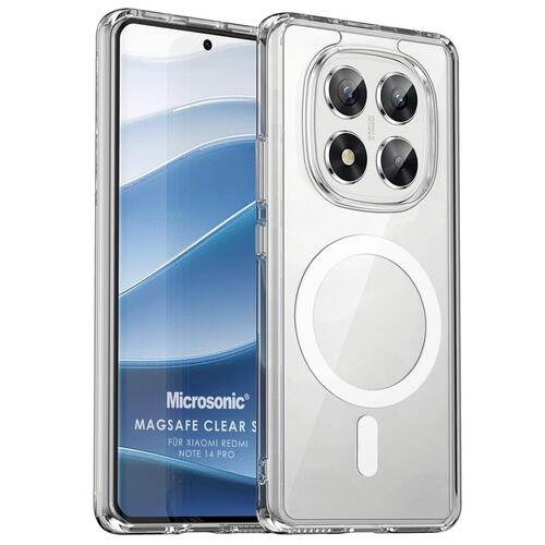 Microsonic Xiaomi Redmi Note 14 Pro 4G Kılıf MagSafe Clear Sararmaz Şeffaf