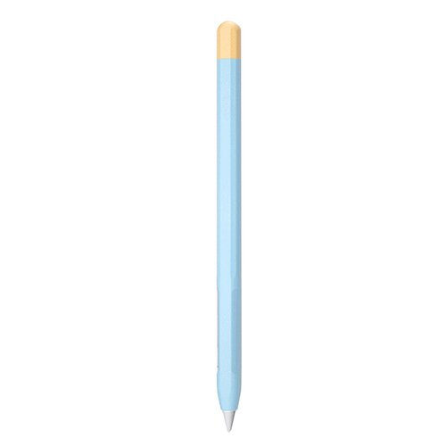 Microsonic Apple Pencil (2. nesil) Kılıf Mat Silikon Sarı Mavi