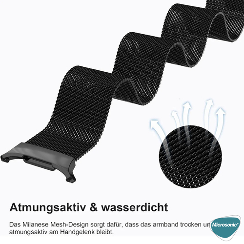 Microsonic Samsung Galaxy Watch 8 44mm Milanese Loop Kordon Pembe