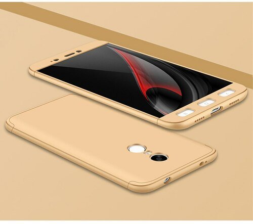 Microsonic Xiaomi Redmi Note 4 Kılıf Double Dip 360 Protective Gold