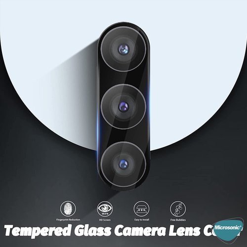 Microsonic Samsung Galaxy S24 FE Kamera Lens Koruma Camı V2 Siyah