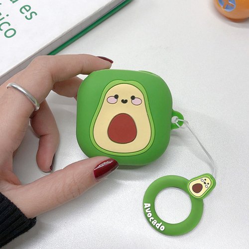 Microsonic Samsung Galaxy Buds 2 Pro Kılıf Cartoon Figürlü Silikon Avocado