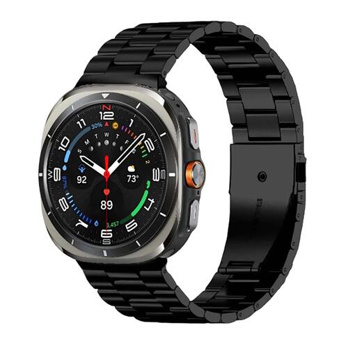 Microsonic Samsung Galaxy Watch 8 44mm Metal Stainless Steel Kordon Siyah