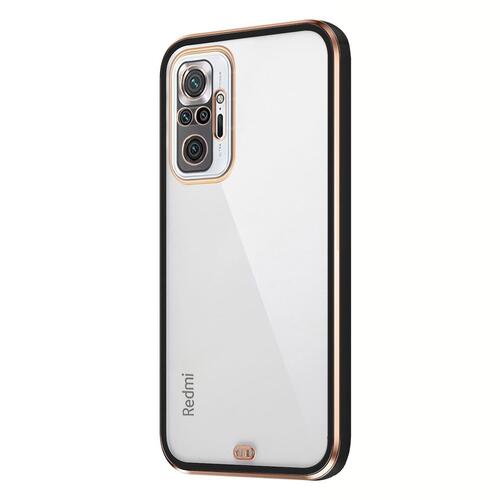 Microsonic Xiaomi Poco M5s Kılıf Laser Plated Soft Siyah