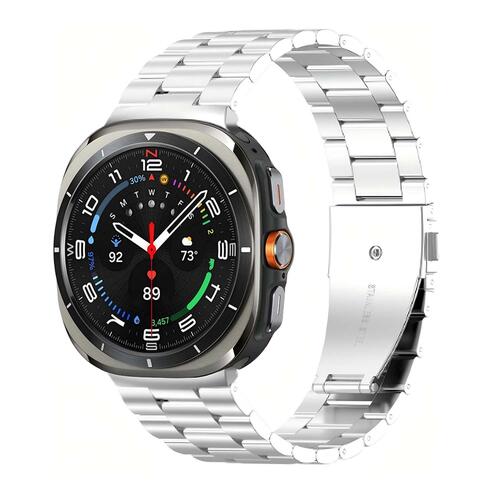 Microsonic Samsung Galaxy Watch 8 44mm Metal Stainless Steel Kordon Gümüş