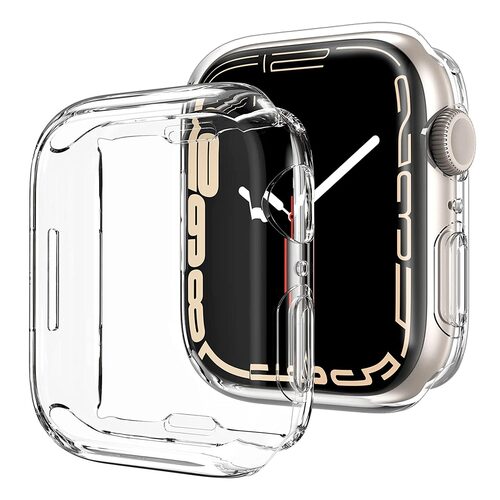 Microsonic Apple Watch Series 11 46mm Kılıf 360 Full Round Soft Silicone Şeffaf