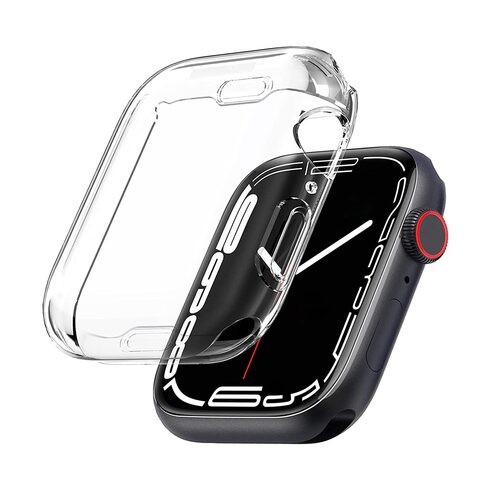 Microsonic Apple Watch Series 11 46mm Kılıf 360 Full Round Soft Silicone Şeffaf