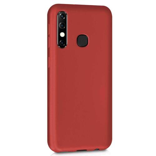 Microsonic Matte Silicone Infinix Hot 8 Kılıf Kırmızı