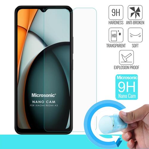 Microsonic Xiaomi Redmi A3 Nano Glass Cam Ekran Koruyucu
