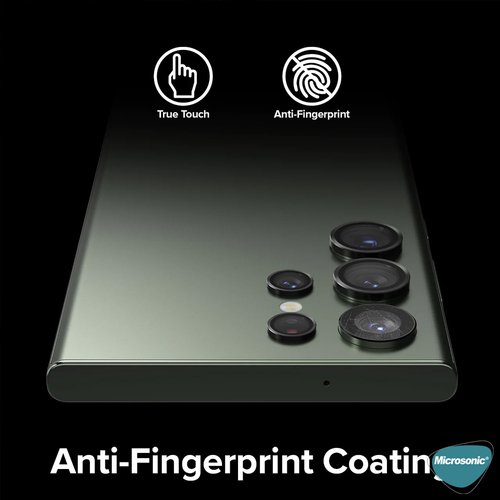 Microsonic Samsung Galaxy S25 Ultra Tekli Kamera Lens Koruma Camı Siyah