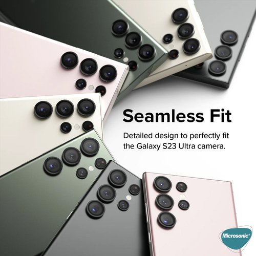 Microsonic Samsung Galaxy S25 Ultra Tekli Kamera Lens Koruma Camı Siyah