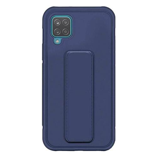 Microsonic Samsung Galaxy A12 Kılıf Hand Strap Lacivert