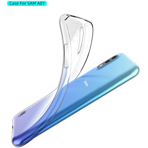 Microsonic Samsung Galaxy A01 Kılıf Transparent Soft Beyaz