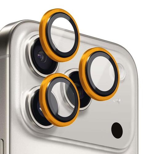 Microsonic Apple iPhone 17 Pro Max Tekli Kamera Lens Koruma Camı Turuncu