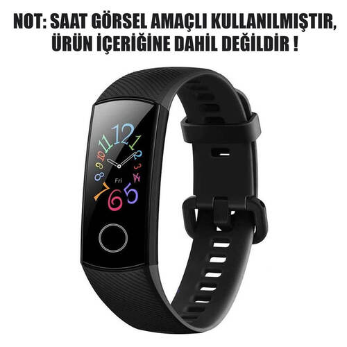 Microsonic Huawei Honor Band 5 Kordon, Silicone Sport Band Siyah