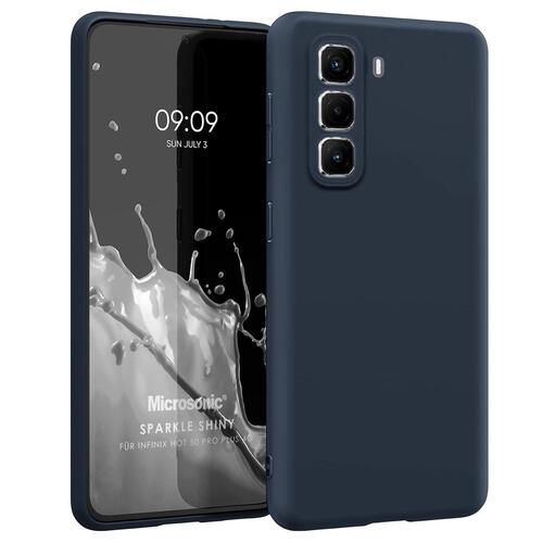Microsonic Matte Silicone Infinix Hot 50 Pro Plus Kılıf Lacivert
