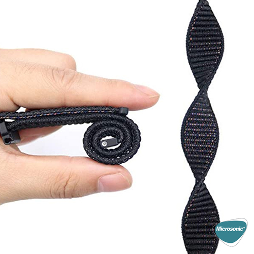 Microsonic Xiaomi Poco Watch Hasırlı Kordon Woven Sport Loop Lacivert