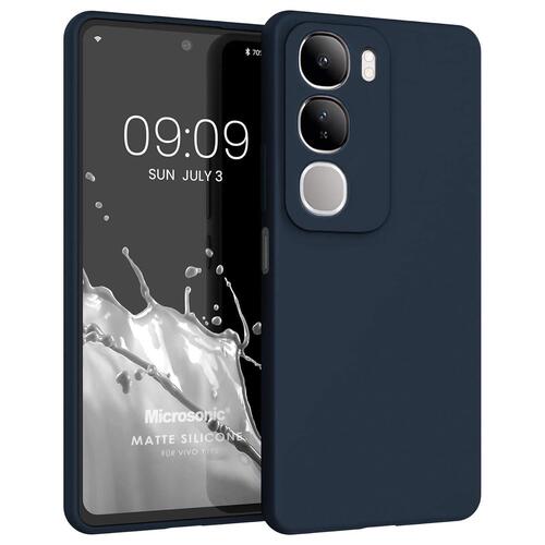 Microsonic Matte Silicone Vivo Y19s Kılıf Lacivert