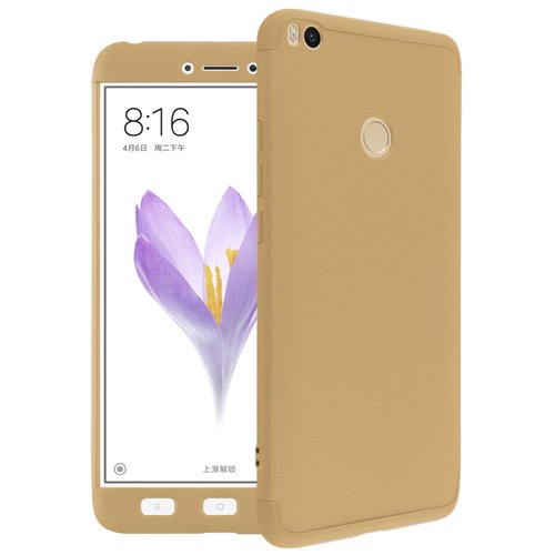 Microsonic Xiaomi Mi Max 2 Kılıf Double Dip 360 Protective Gold