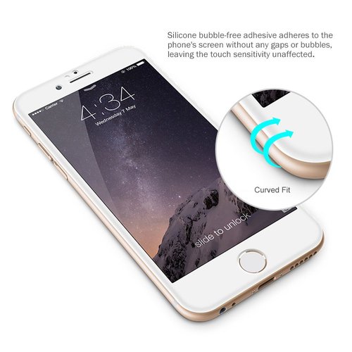 Microsonic Apple iPhone 6 Ön + Arka Kavisler Dahil Tam Ekran Kaplayıcı Film