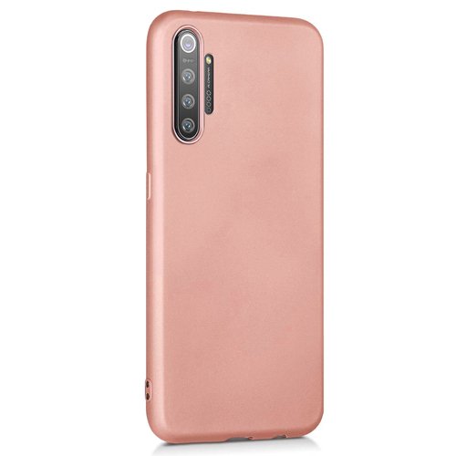 Microsonic Matte Silicone Realme XT Kılıf Rose Gold