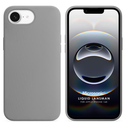 Microsonic Apple iPhone 16e Kılıf Liquid Lansman Silikon Gri