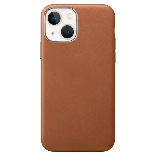 Microsonic Apple iPhone 13 Kılıf Luxury Leather Kahverengi