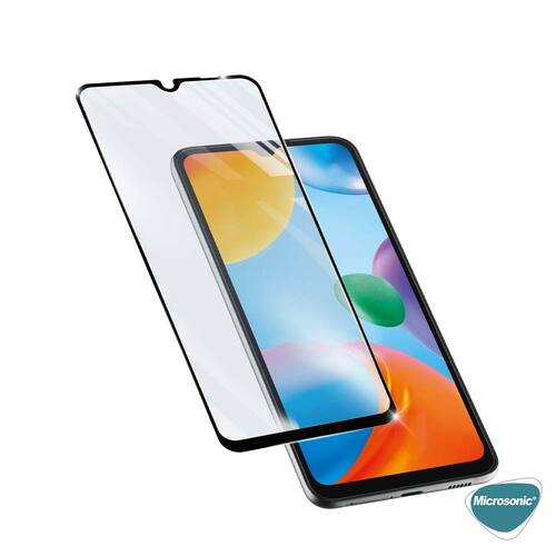 Microsonic Xiaomi Redmi A4 Tam Kaplayan Temperli Cam Ekran Koruyucu Siyah